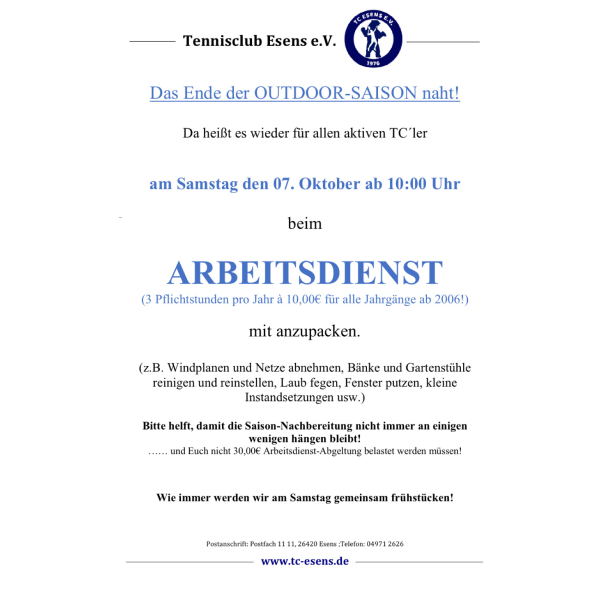 Arbeitsdienst 2023