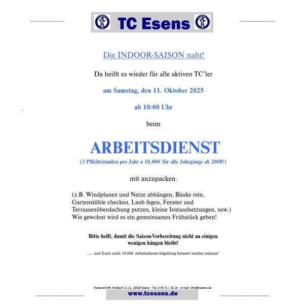 Top Thema - Arbeitsdienst