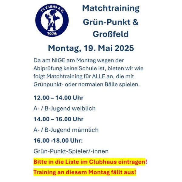 Matchtraining