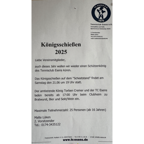 Königsschiessen 2025