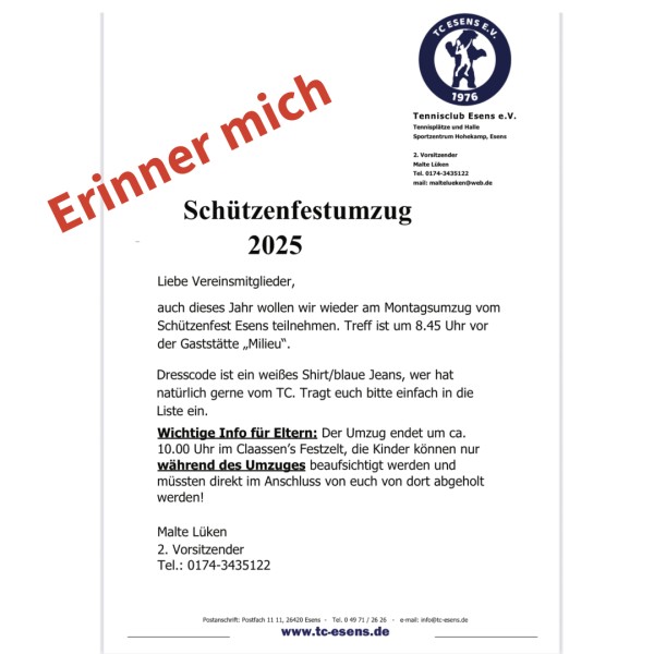 Schützenfestumzug 2025
