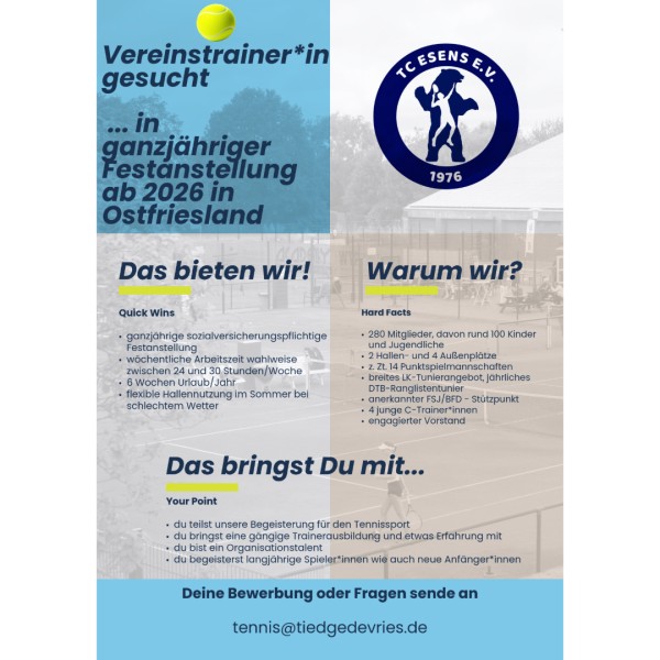 Vereintrainer*in gesucht