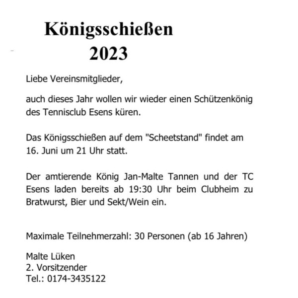 Königsschiessen